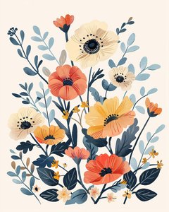 Boho bloemen kinderkamer voor botanische muurkunstprints op aanvraag
