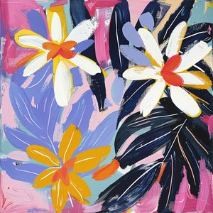 Abstracte sneeuwbloemen