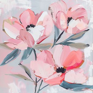 Abstracte roze sneeuwbloemen door F. Abderrahim