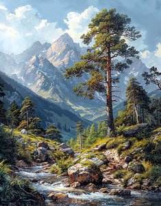 De Roggalspitze in het Lechquellegebergte, wanddecoratie te koop