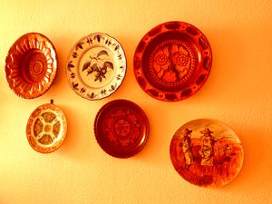 Wandplaat vintage antiek handgemaakt