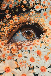 Groene ogen sluiten, bladgoud Robotic Olympus Mons flower power door F. Abderrahim