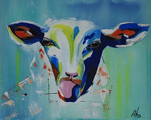Brutaal schaap door Anja Weber