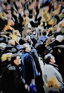 Crowd stedelijk wazig door Mavet