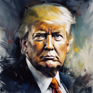 Donald trump schilderij, grote poster kunstprints, muurdecoratie door F. Abderrahim