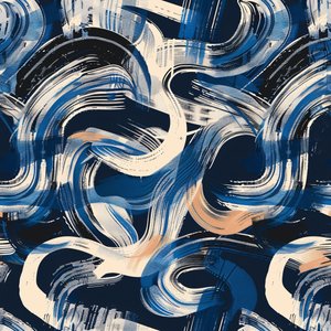 Levendige abstracte penseelstreken, abstract textuurontwerp, canvas art prints door F. Abderrahim