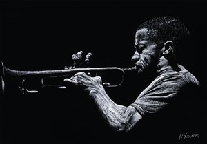 Hedendaagse Jazz Trompettist door Richard Young