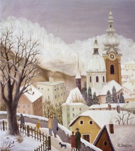Festungsgasse in de winter