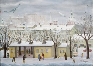 Op de Salzach door Regine Dapra