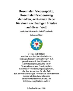 Rosentaler Friedensplatz, Rosentaler Friedensweg – 5 teksten met foto