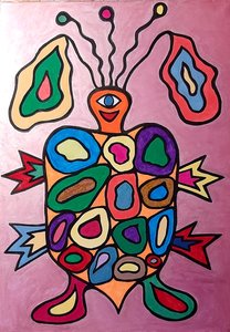 Sam de schildpad door Steffi_Seiler_Art