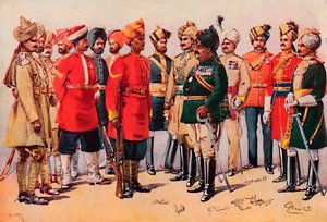 Een groep Indiase soldaten, 1913