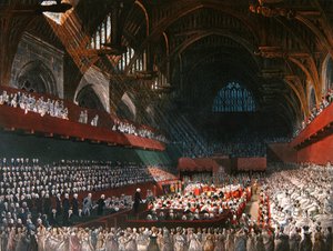 Proces van Lord Melville in Westminster Hall in april 1806 door A.C. and Nattes J.C. (after) Pugin