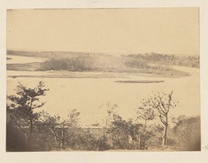 Uitzicht op Appomattox River, vanaf Point of Rocks door A.J. Russell