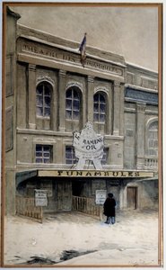 Uitzicht op het Theatre des Funambules op de boulevard du Crime