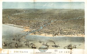 Chicago in 1868 van Schiller Street noordzijde tot 12th Street zuidzijde. LOC 73693350