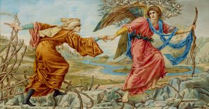 Liefde die de Pelgrim Leidt na Sir E. C. Burne-Jones, 1894