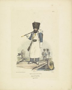 Sappeur in grote tenue, 1820-1825 door A. Courtois