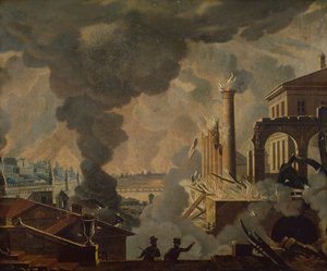 De brand van Moskou door A. Des Chaponet
