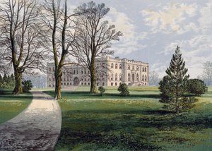 Kasteel van Kimbolton, Cambridgeshire, eind 19e eeuw