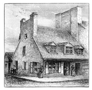 Oud Frans huis, Quebec, Canada, 1900
