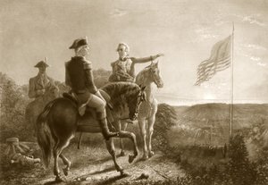 De Dageraad van de Vrede, Ochtend van de Overgave van Yorktown, pub. 1881 door A. Gilchrist Campbell