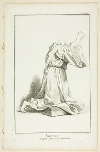 Ontwerp: Draperie gerangschikt op een model, uit Encyclopédie door A. J. Defehrt