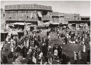 De Suq al Dijaj markt, Basra, Irak, 1925 door A. Kerim