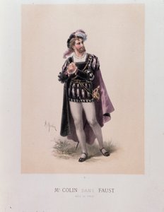 Monsieur Colin in de rol van Faust, opera door Charles Gounod door A. Morton