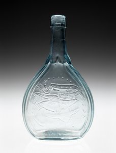 Gevormde fles, c. 1866-1874 door A. R. (attr.to) Samuels