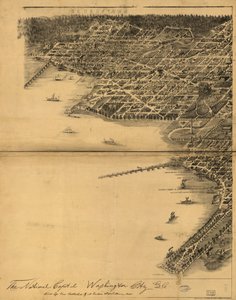 De nationale hoofdstad, Washington City, D.C. door A. Sachse and Co.