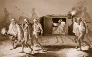 Postkoets in Indiase stijl in de Punjab tussen Loudiana en Amritsar, 1859