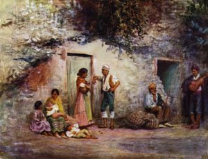 Granada, Zigeuners bij de Deuren van hun Grotten