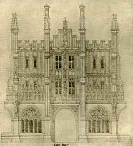 Architecturale tekening: Oostgevel, 1833-1834, 1906