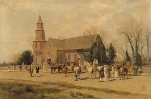 Oude Bruton Kerk, Williamsburg, Virginia, in de tijd van Lord Dunmore, 1893