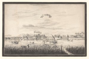 Gezicht op Joanna door A. de Nelly (possibly)