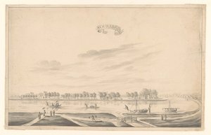 Gezicht op Surabaya door A. de Nelly (possibly)