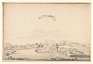 Gezicht op het fort Salatiga