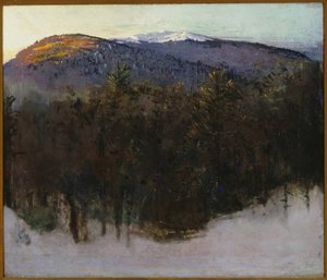 Monadnock, winter zonsopgang door Abbott Handerson Thayer