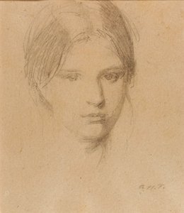 Portret van de dochter van de kunstenaar, Mary door Abbott Handerson Thayer