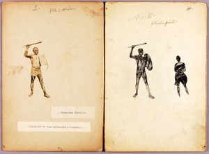 Tattooing-Single Warrior, studiemap voor boek Concealing Coloration in the Animal Kingdom door Abbott Handerson Thayer