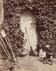 Porte de ferme de Marlotte (Doorway with Garden Implements),c. 1860 (photo)