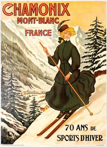 Chamonix Mont Blanc 70 jaar wintersport door Abel Faivre