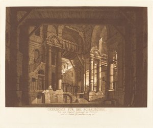 Gevangenis voor het toneel door Abel Schlicht possibly after Giuseppe Galli Bibiena