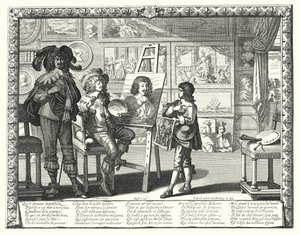 De edele schilder door Abraham (after) Bosse