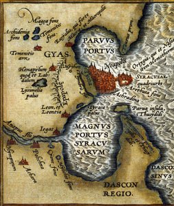 De oude haven van Syracuse in Sicilië na de 