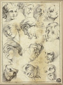 13 Schetsen van verschillende gezichten