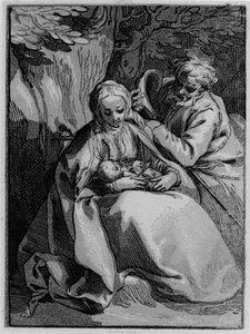 De Heilige Familie door Abraham Bloemaert