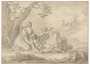 Diana en Endymion door Abraham Bloemaert