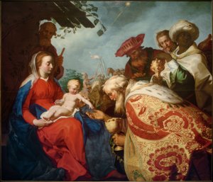 De aanbidding der koningen door Abraham Bloemaert